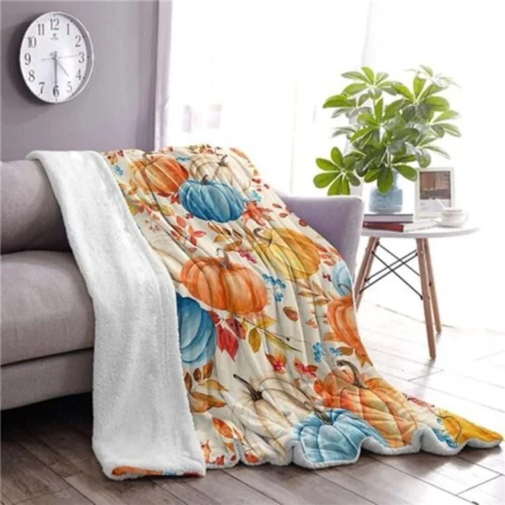Fall Pumpkins Throw Blanket - Cozy‎ Autumn Fleece, 40